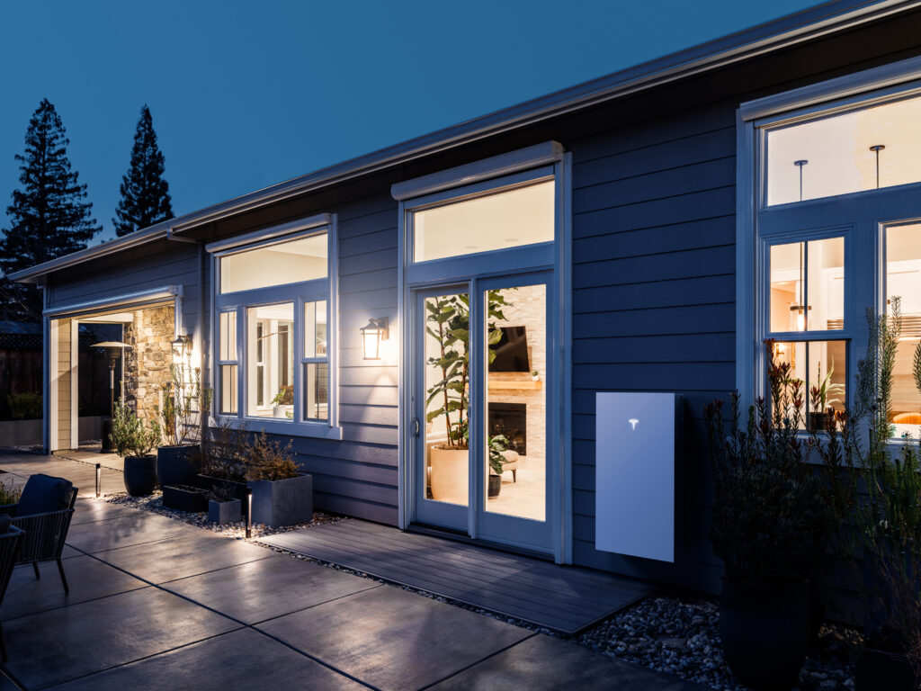 Tesla powerwall installed on home